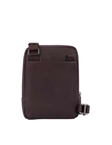 Borsello in pelle porta iPad®mini Piquadro Rhino, marrone scuro