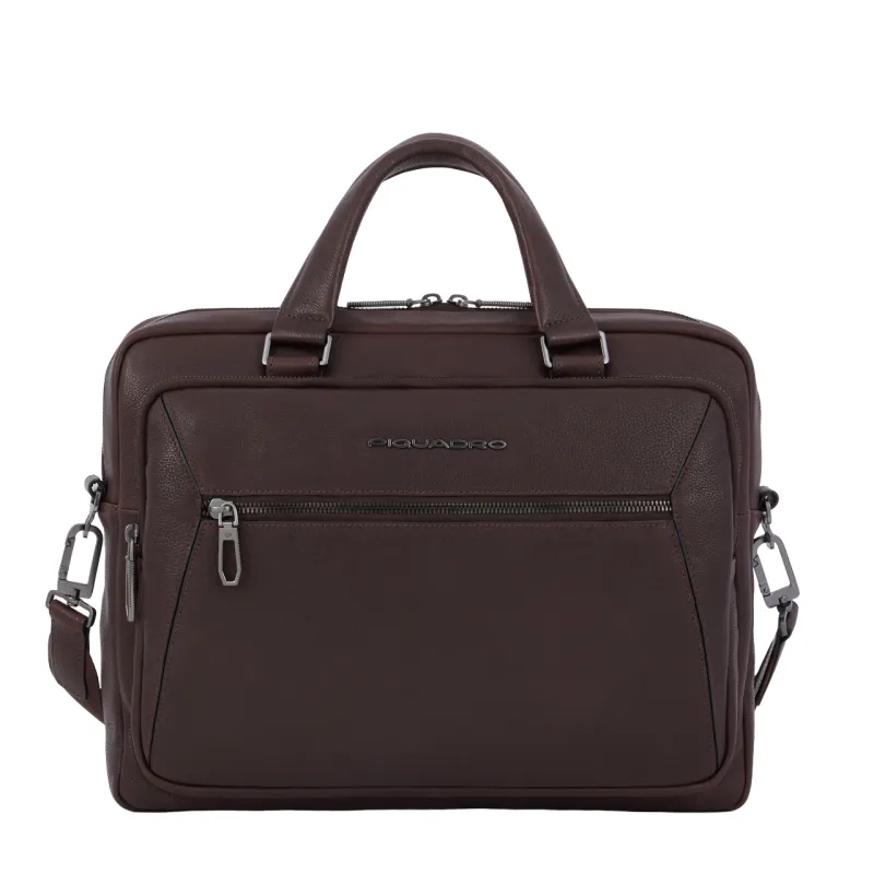 Piquadro Rhino Two-handles laptop briefcase with shoulder...