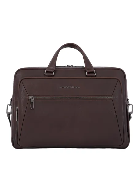 Piquadro Rhino Aktentasche aus Leder, Dunkelbraun