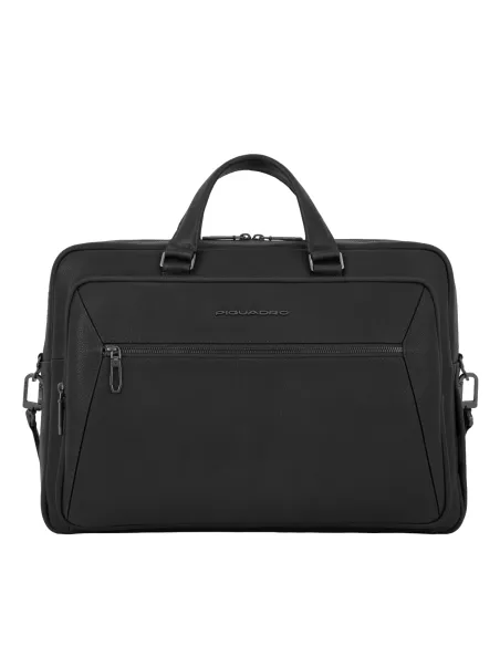 Cartella due manici in pelle porta pc da 15,6 Piquadro Rhino, nera