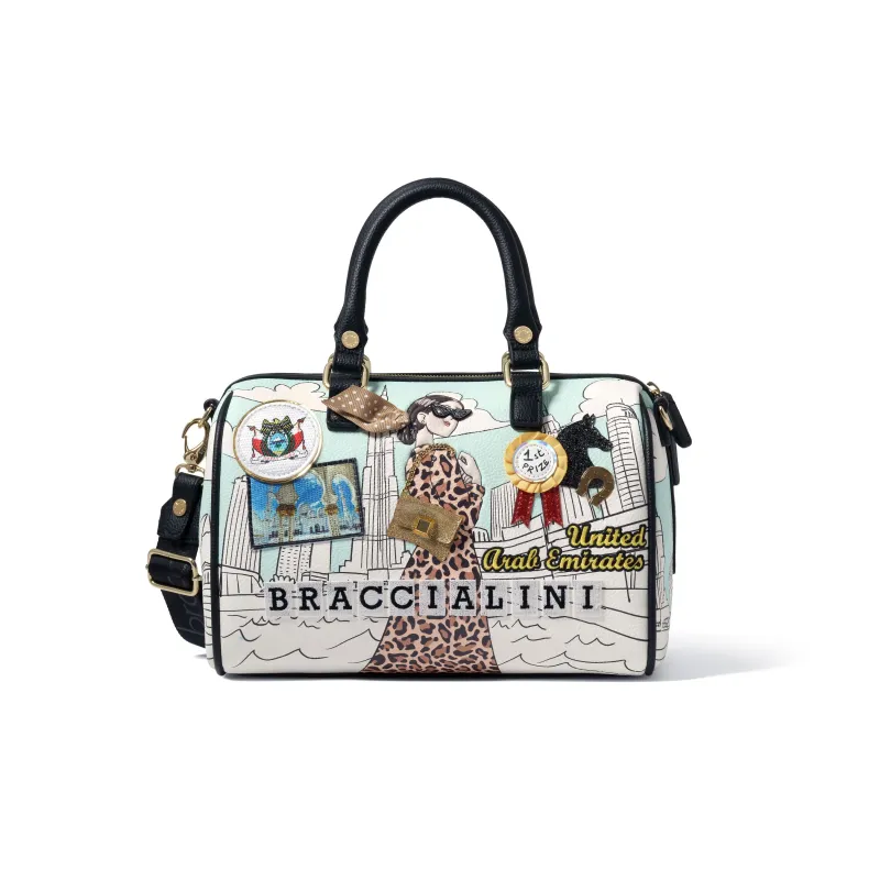 Bolso bowling para mujer Braccialini Cartoline Dubai