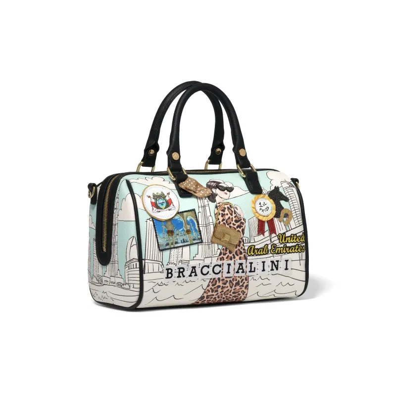 Braccialini Cartoline women's bowling bag, Dubai 2