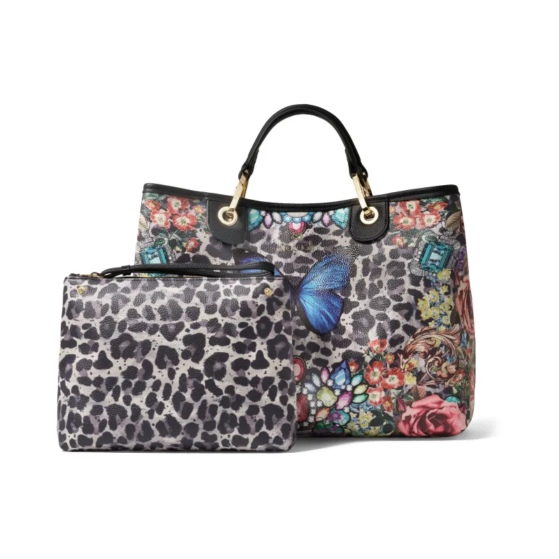 Borsa donna Braccialini Beth Special, Butterfly blu 2