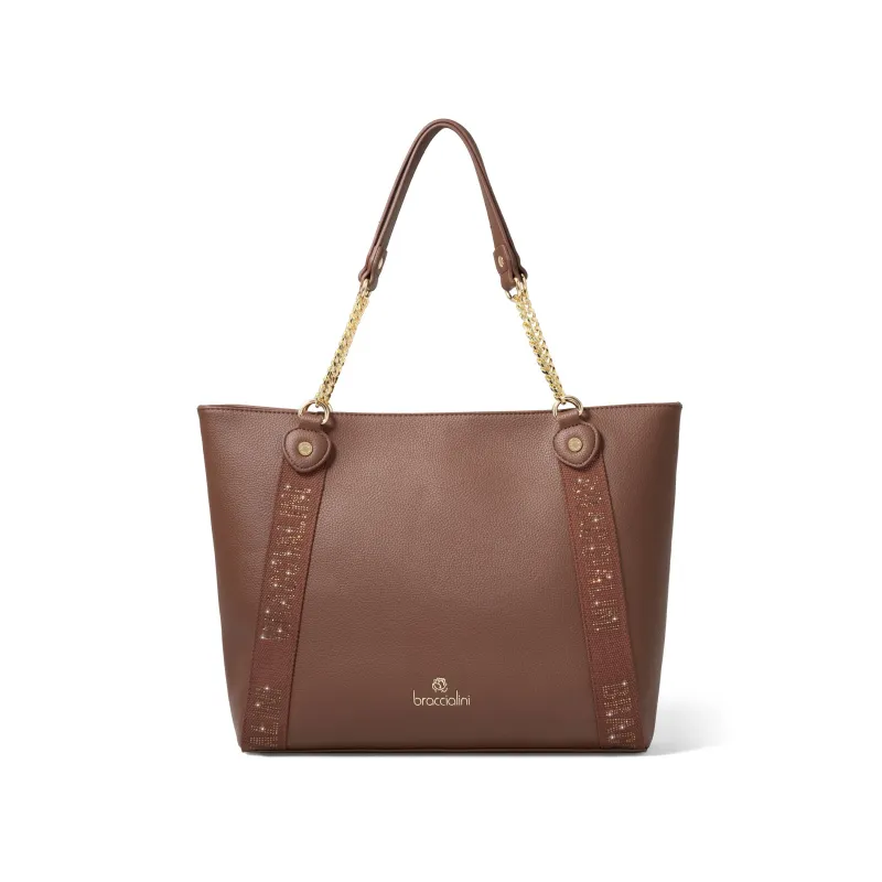 Braccialini Giselle shopping bag, brown