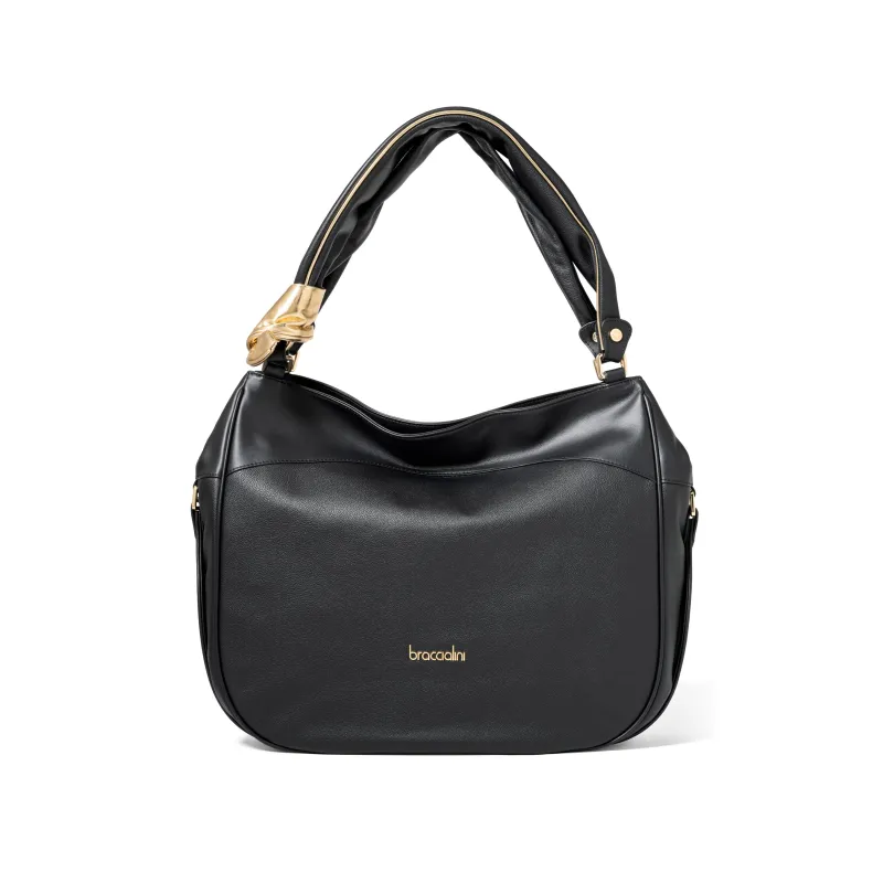Borsa in pelle Braccialini Greta, nera