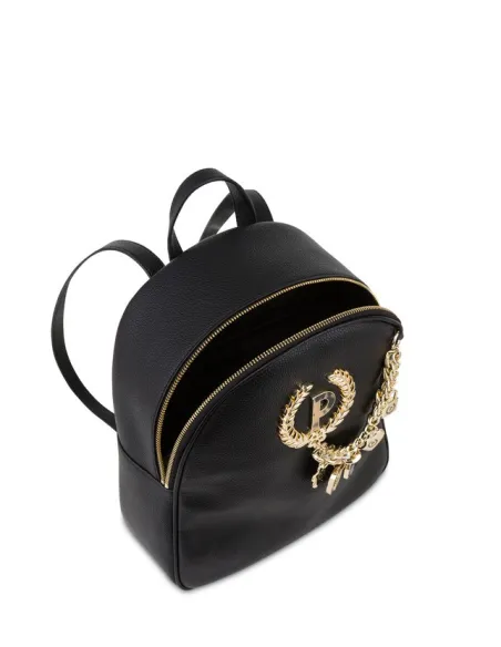 Zaino donna Pollini con accessorio in catena, nero