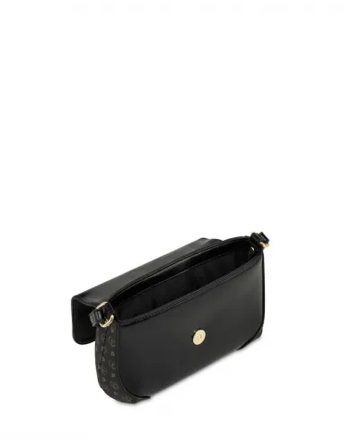 Pollini cross-body bag with flap, black