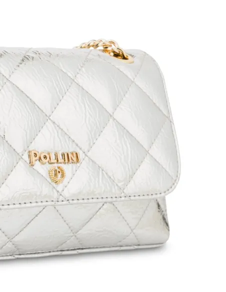 Pochette trapuntata Pollini, argento