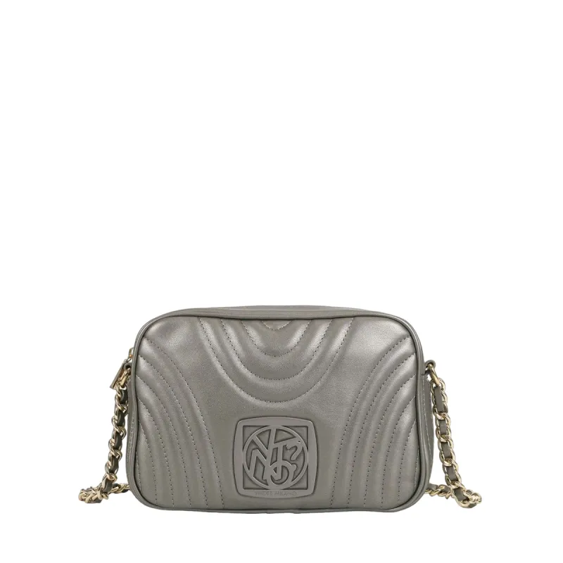 Borsa a tracolla Ynot Stripe, silver