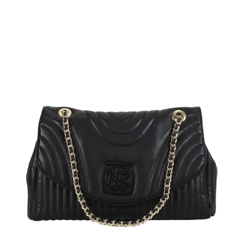 Borsa Ynot Stripes, nera