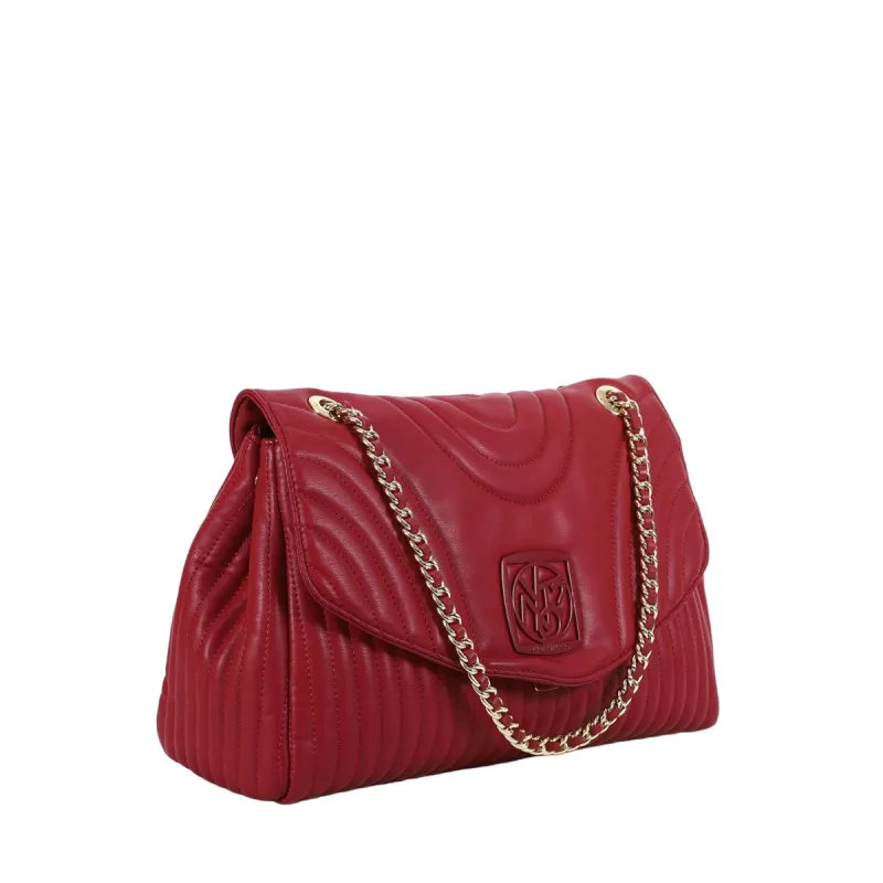 Ynot Stripe quilted shoulder bag, cherry 2