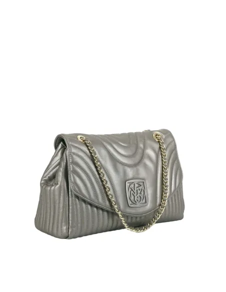 Borsa Ynot Stripes, silver