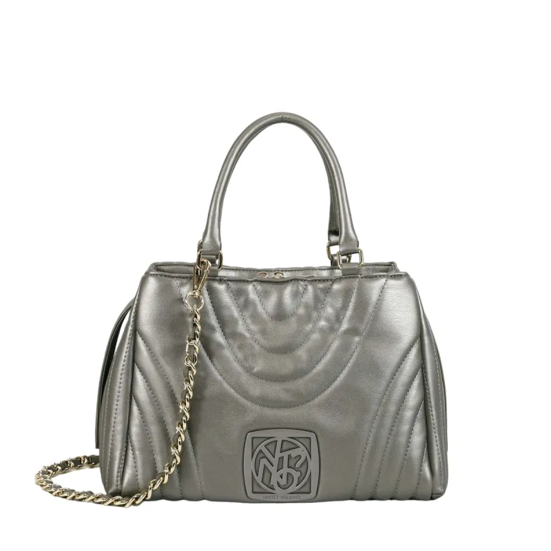 Boston Bag Ynot Stripes, silver