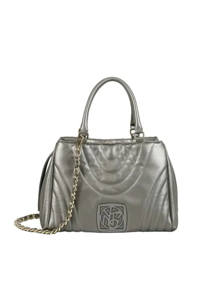 Boston Bag Ynot Stripes, silver