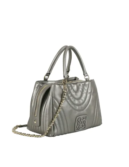 Boston Bag Ynot Stripes, silver