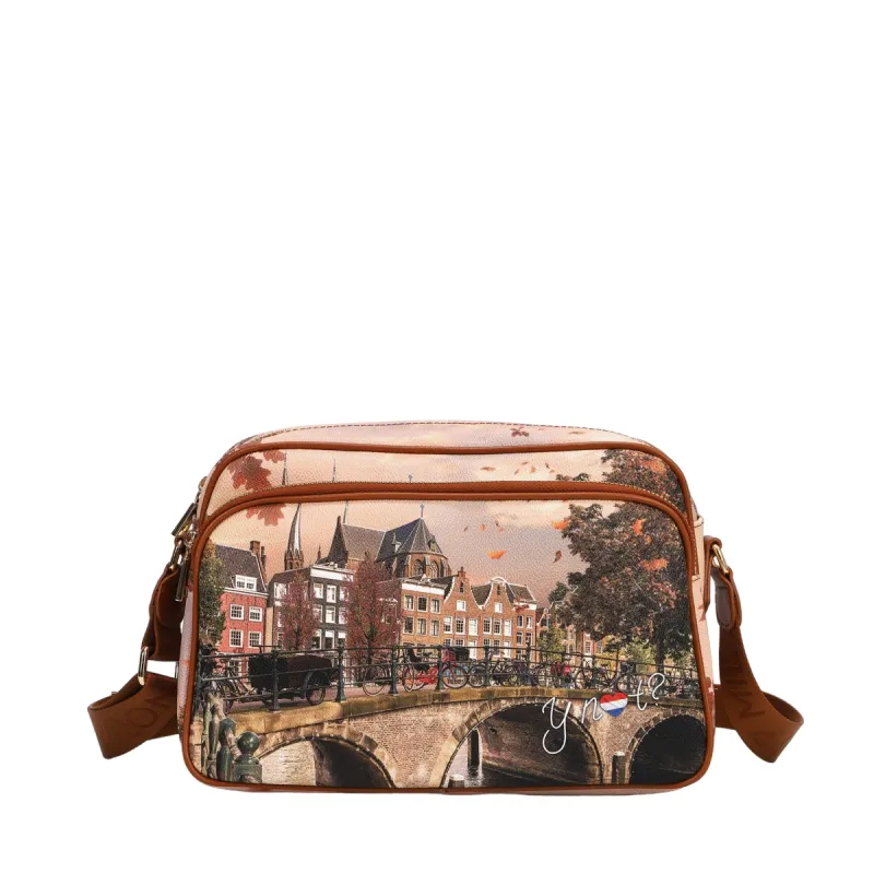 Borsa a tracolla con tasca frontale con zip Ynot, Autumn...