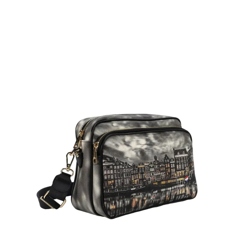 Borsa a tracolla con tasca frontale con zip Ynot, Mirror 2