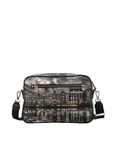 Borsa a tracolla con tasca frontale...