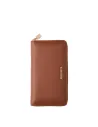 Borbonese Women's leather wallet with zip fastener, brown