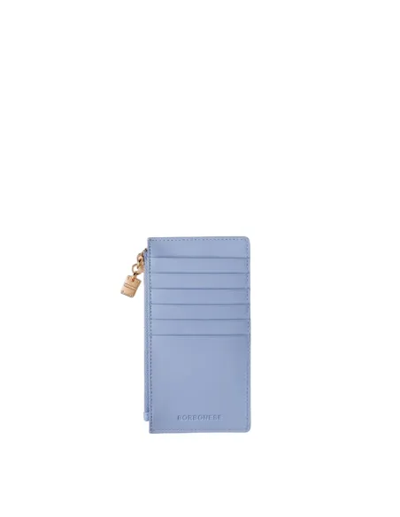 Borbonese Coin pouch with credit card slots, topaz