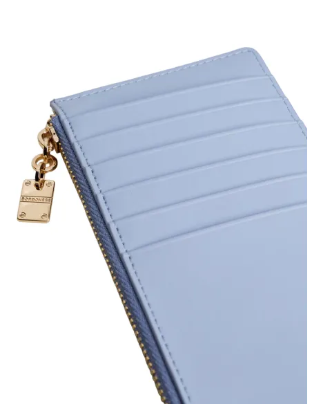 Borbonese Coin pouch with credit card slots, topaz