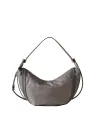 Borbonese women's bag with adjustable, removable shoulder strap, Clay Grey