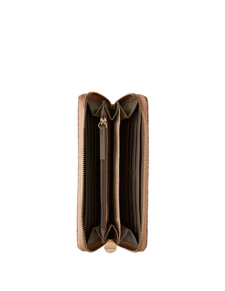 Portafogli Large con zip Borbonese, blush-taupe