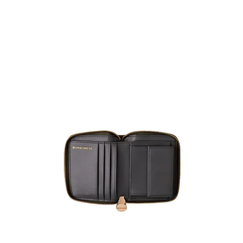 Borbonese women's small wallet with zip fastener, Clay Grey 2