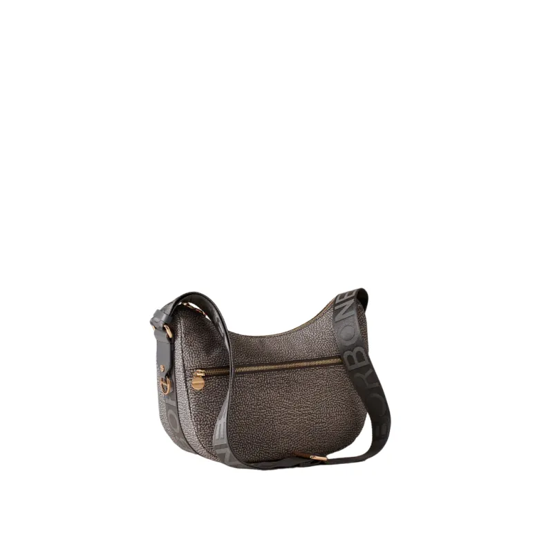 Women's small fabric shoulder bag Borbonese, clay grey 2