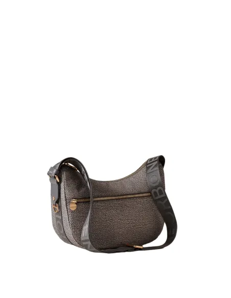 Women's small fabric shoulder bag Borbonese, clay grey