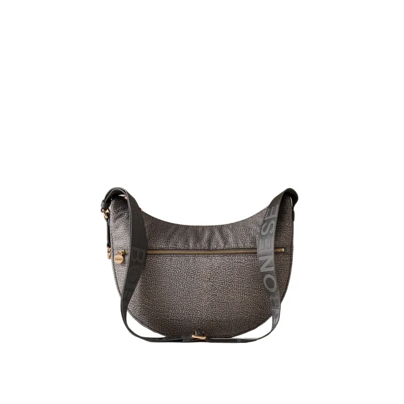 Borbonese women's medium shoulder bag in recycled fabric...