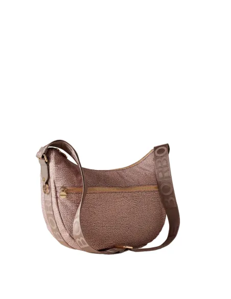 Borbonese Umhängetasche mit verstellbarem Schultergurt, blush-taupe