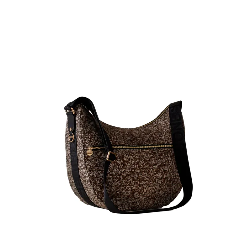 Borbonese Large women's shoulder bag in recycled fabric... 2