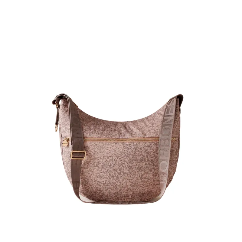 Mezza luna grande Borbonese, blush-taupe