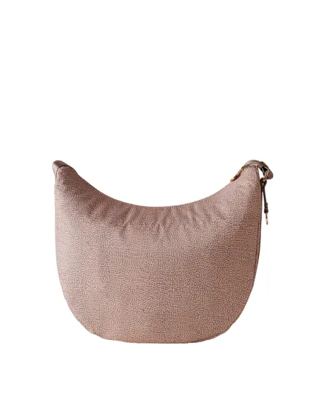 Mezza luna grande Borbonese, blush-taupe