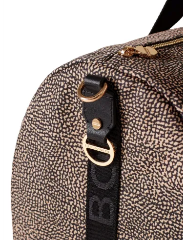 Borbonese recycled fabric and leather...