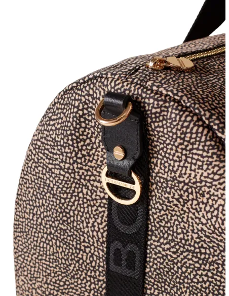 Borbonese Reisetasche aus recyceltem Stoff und Leder