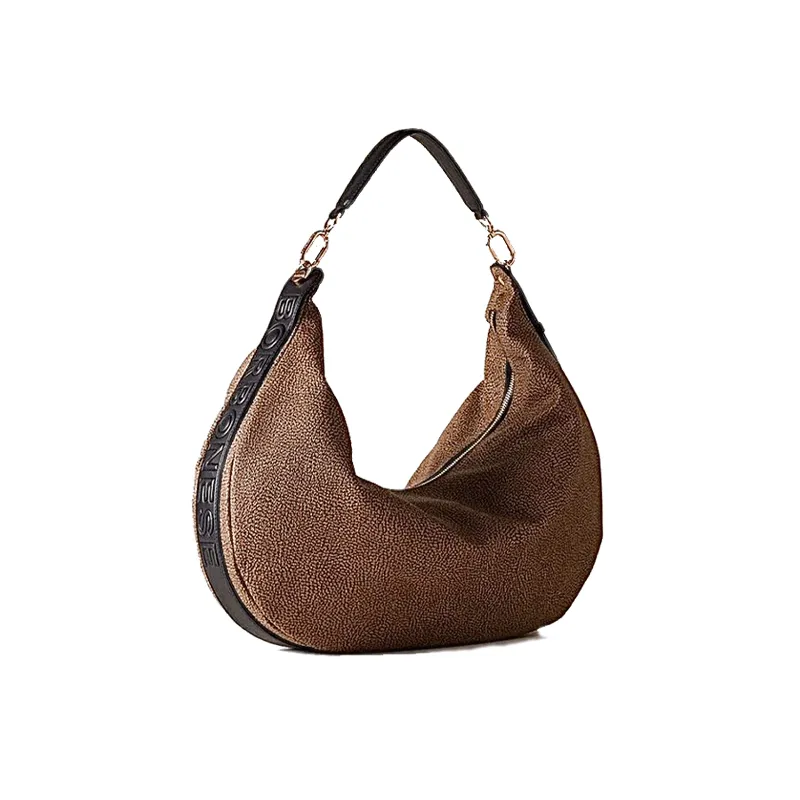 Borsa hobo Borbonese grande, OP Naturale-Nero 2