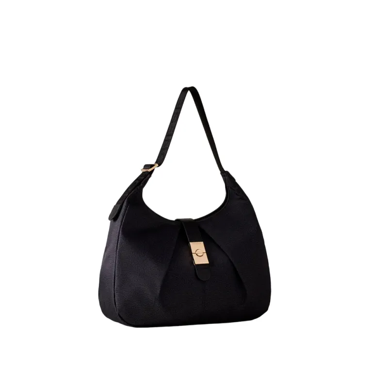 Borbonese Cortina women's shoulder bag, black 2