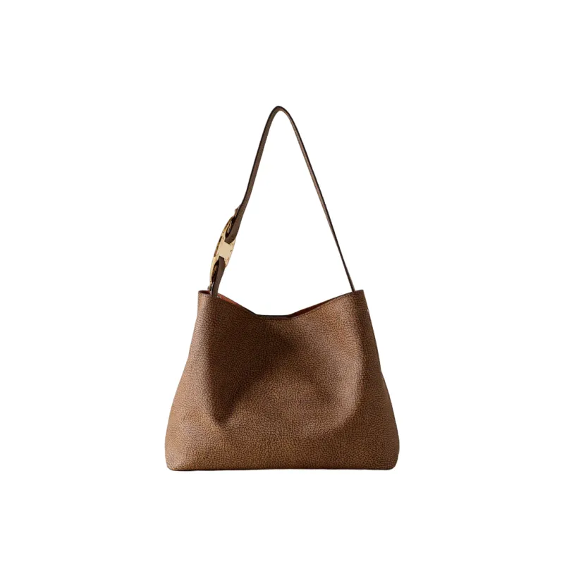 Borbonese Bucket Bag fur Frauen, OP Natural