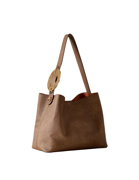 Borbonese women's bucket bag, OP Natural