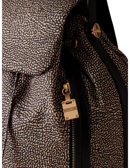 Borbonese Damen-Rucksack mit Henkel, OP Natural