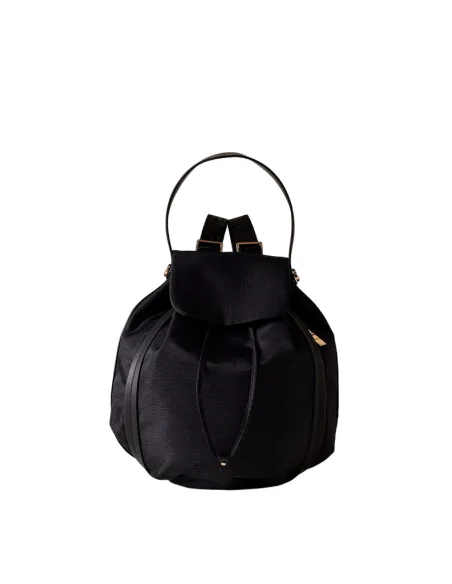 Borbonese women's backpack with top handle, black