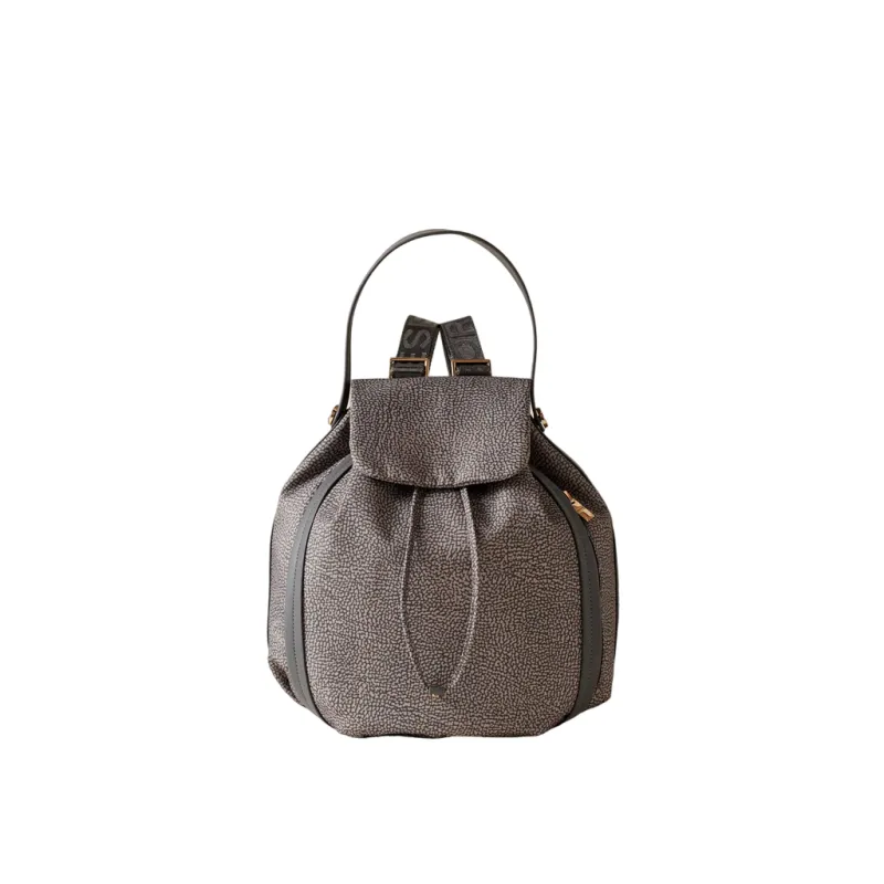 Borbonese Damen-Rucksack mit Henkel, grau