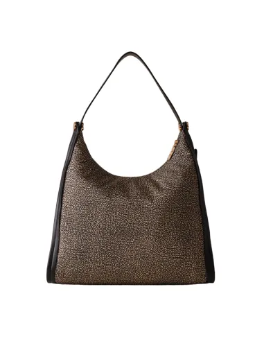 Borbonese recycled fabric and leather...