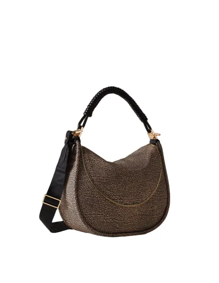 Damen-Schultertasche mit Klappverschluss und Magnet Borbonese