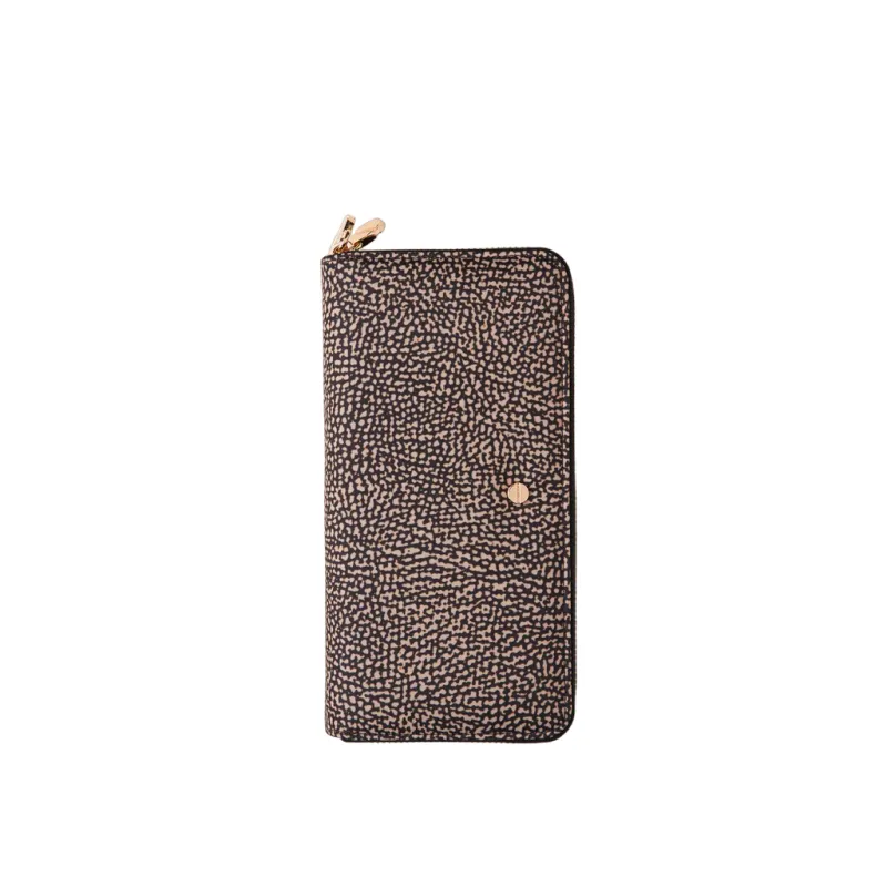 Borbonese women's wallet with two zipped compartments