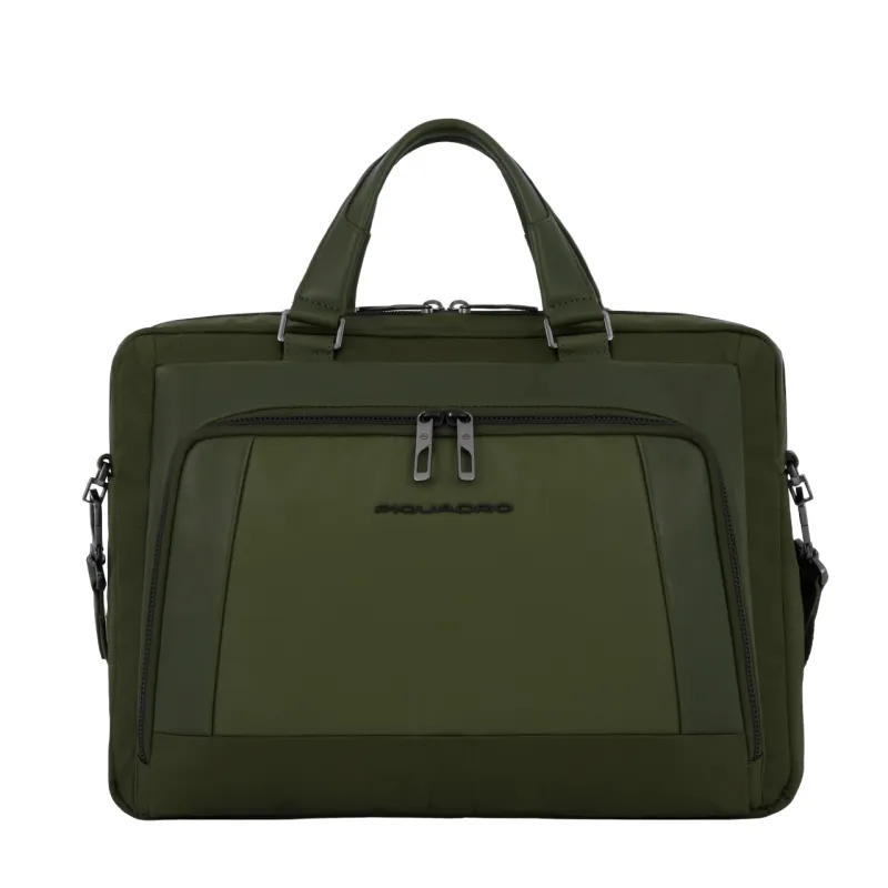 Piquadro Wallaby Two-handle laptop briefcase, green