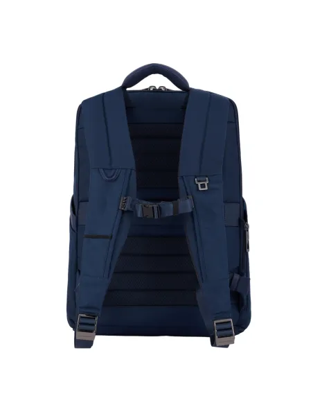 Piquadro Wallaby Rucksack aus recyceltem Stoff für Computer und iPad®Pro 12.9", blau