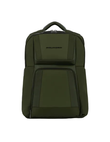 Piquadro Wallaby Rucksack aus recyceltem Stoff für Computer und iPad®Pro 12.9", grün